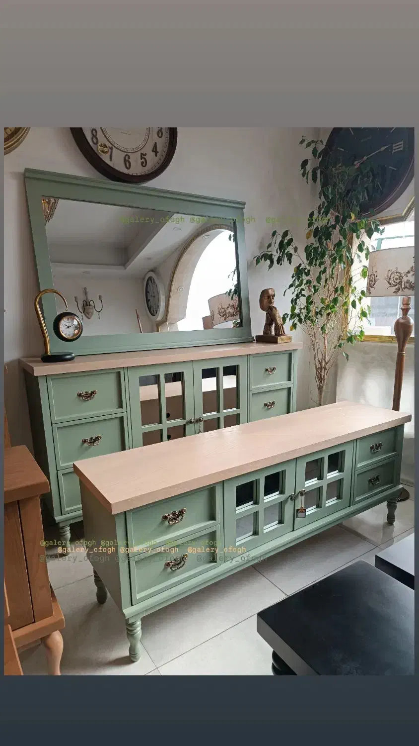 ست کنسول و میز TV مدل پاستل رویال|بوفه، ویترین، کنسول|رشت, استقامت ۱|دیوار