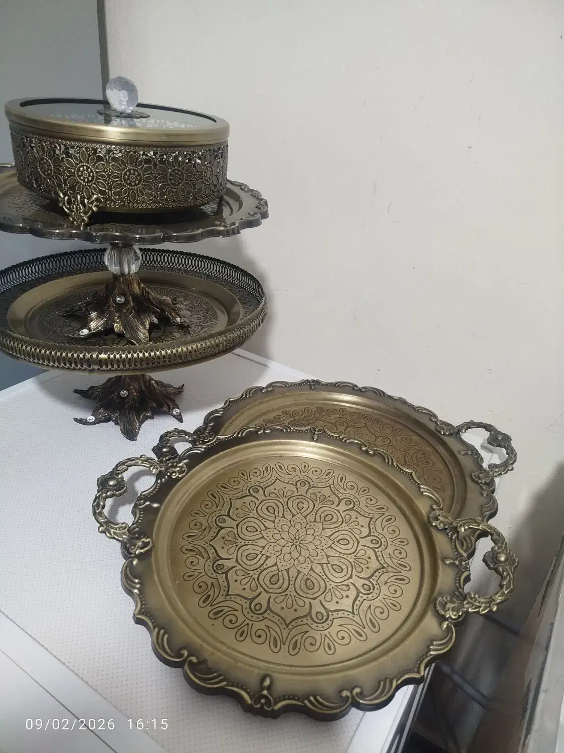 سه تیکه طرح آنتیک|ظروف سرو و پذیرایی|گلبهار, شهر جدید گلبهار|دیوار