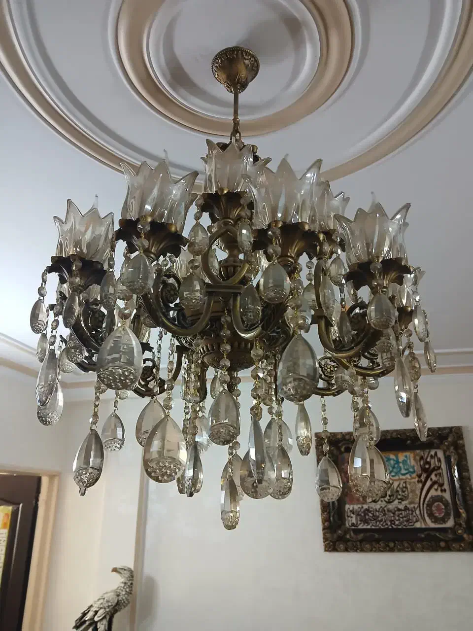 لوستر سلطنتی برنجی|لوستر و چراغ آویز|تهران, ارجمندی راد|دیوار