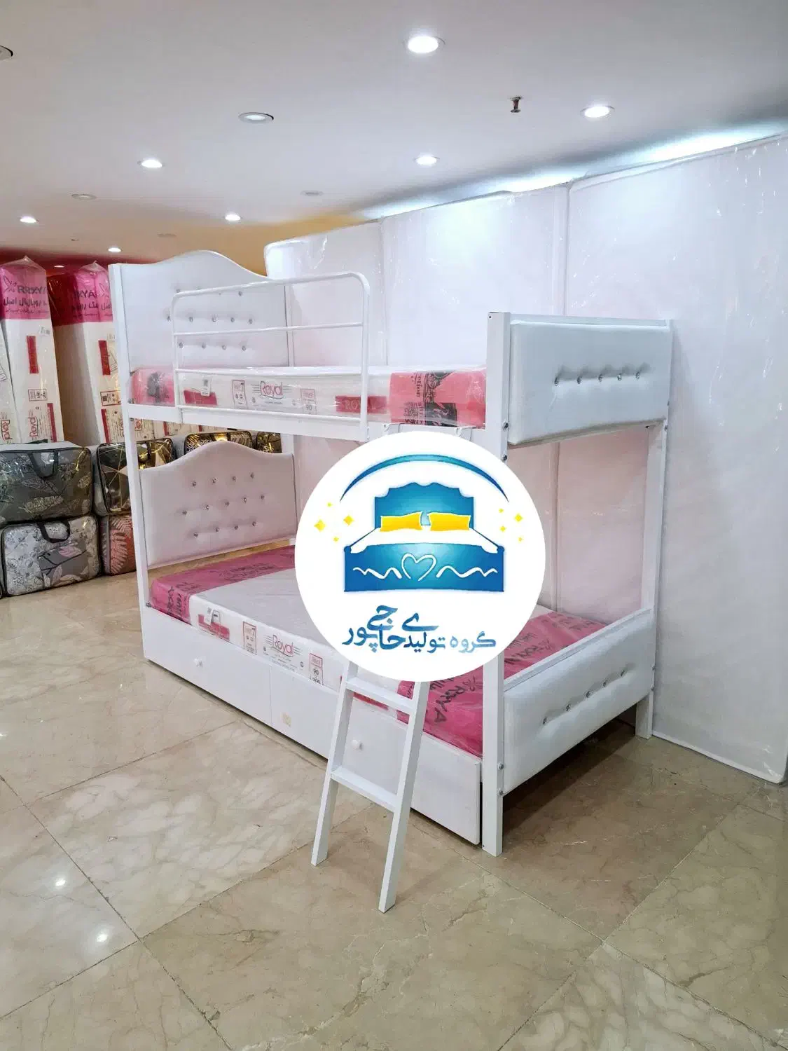 تخت خواب دو طبقه حاجی پور(تختخواب۲دونفره)تشک نگینی|تخت و سرویس خواب|مشهد, حسینآباد|دیوار