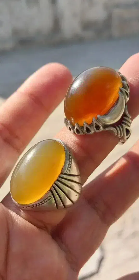 انگشتر نقره عقیق عسلی|جواهرات|بندرعباس, |دیوار