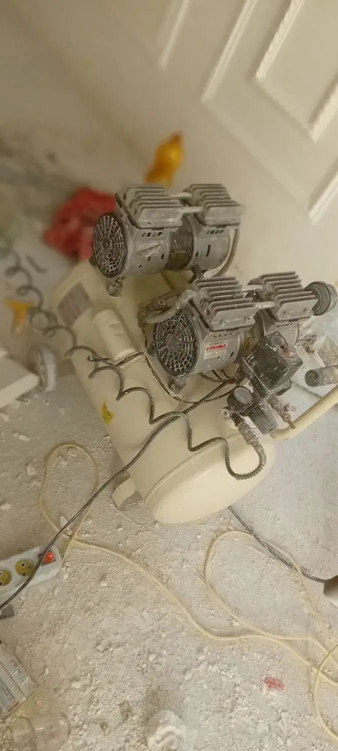 پمپ باد ماشین آلات صنعتی ۵۰لیتری بی صدا دوموتور|ابزارآلات|زاهدان, |دیوار