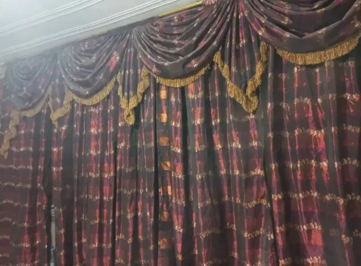 پرده مجلسی با حریر زیرش|پرده، رانر، رومیزی|یاسوج, |دیوار