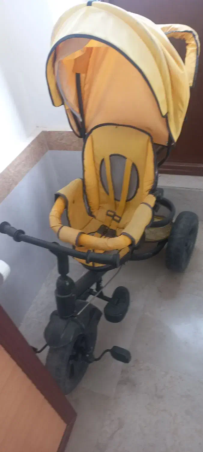 سه چرخه و گهواره کودک با تشک|کالسکه و لوازم جانبی|خسروشاه, |دیوار