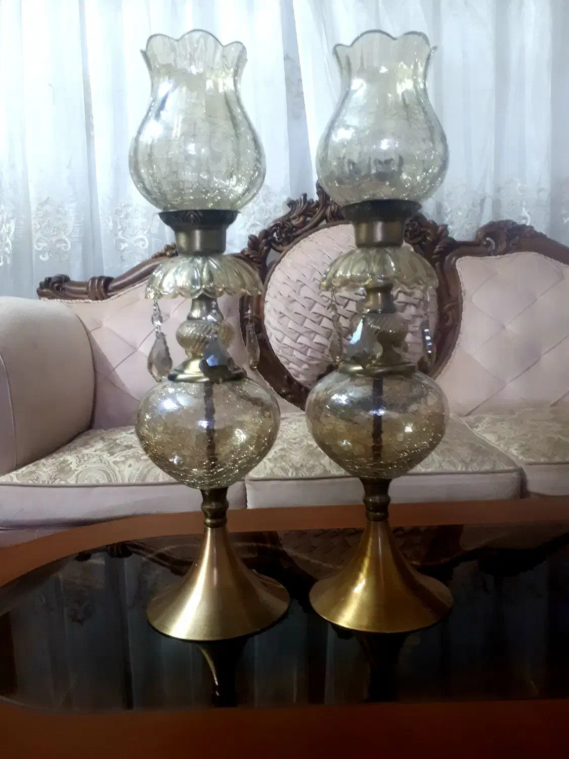 شمعدان پیرکس قدیمی ودریل شارژی|صنایع دستی و سایر لوازم تزئینی|شاهین‌شهر, فدک|دیوار