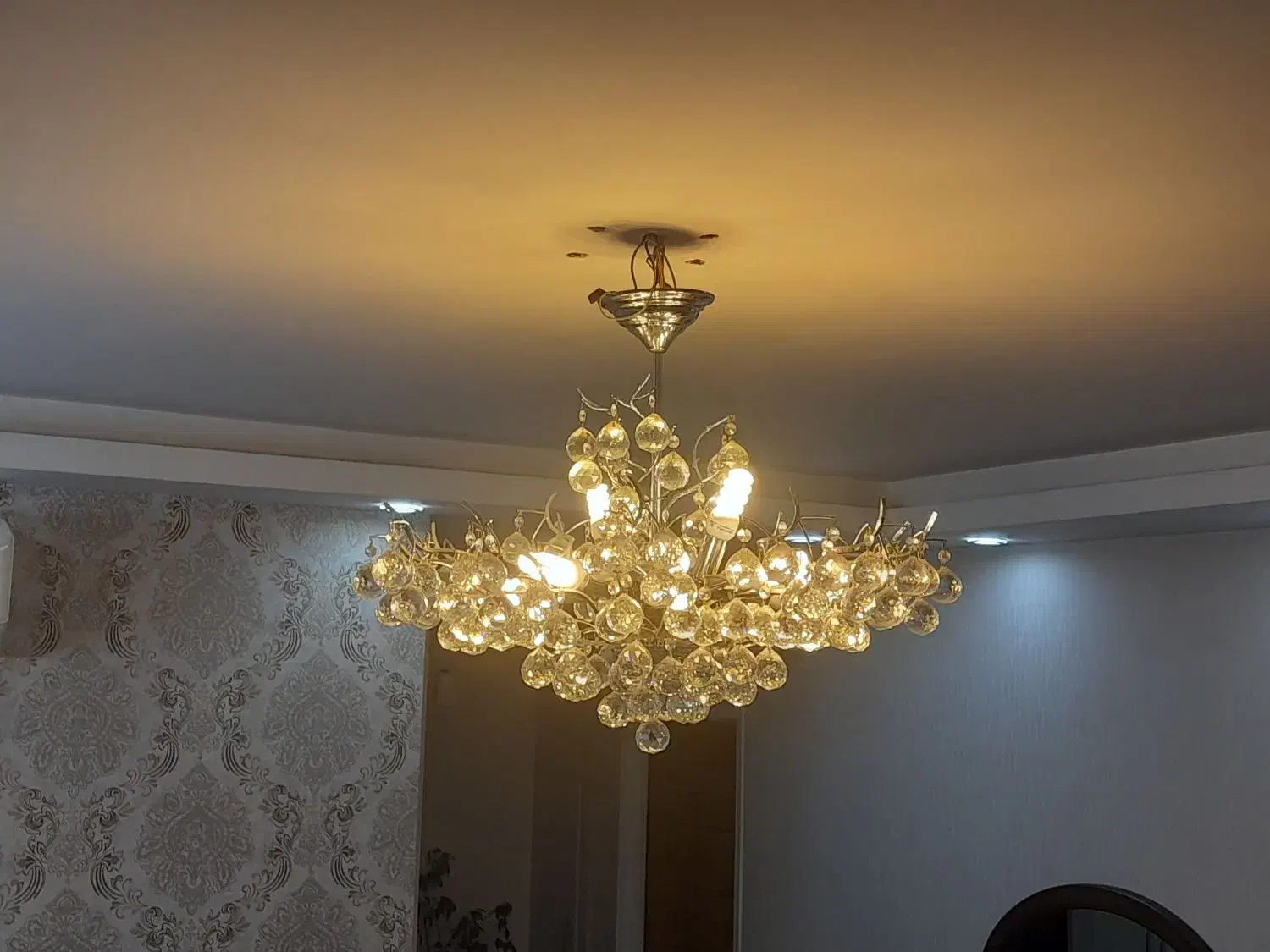 لوستر کریستالی ۲ جفت|لوستر و چراغ آویز|مشهد, مهدی آباد (بلوار توس)|دیوار