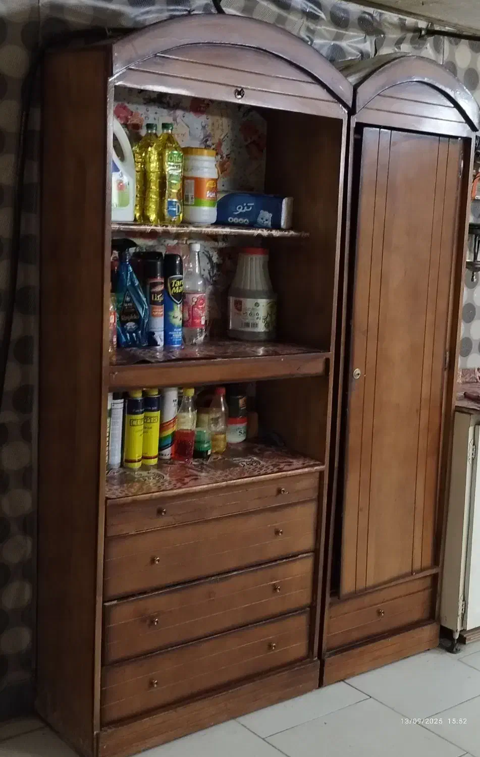 فروش کمد دو تیکه چوبی|جاکفشی، کمد، دراور|تکاب, |دیوار