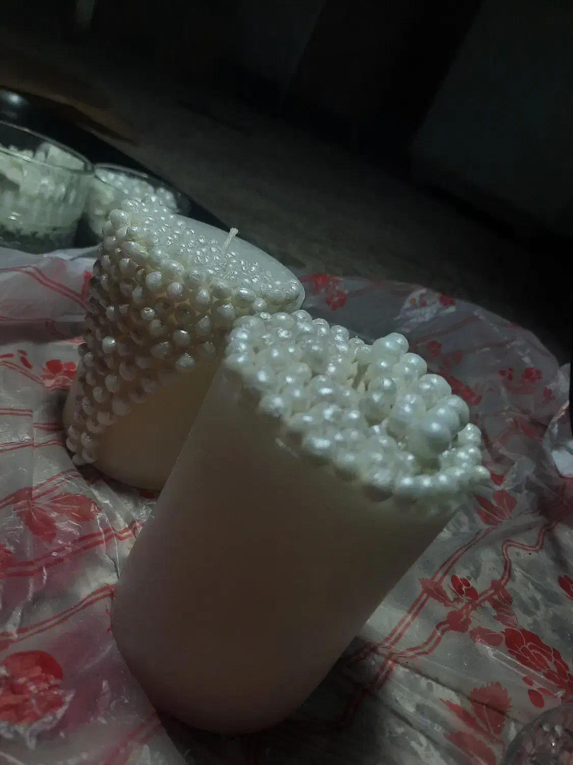 ست شمع مرواریدی|صنایع دستی و سایر لوازم تزئینی|شوشتر, |دیوار