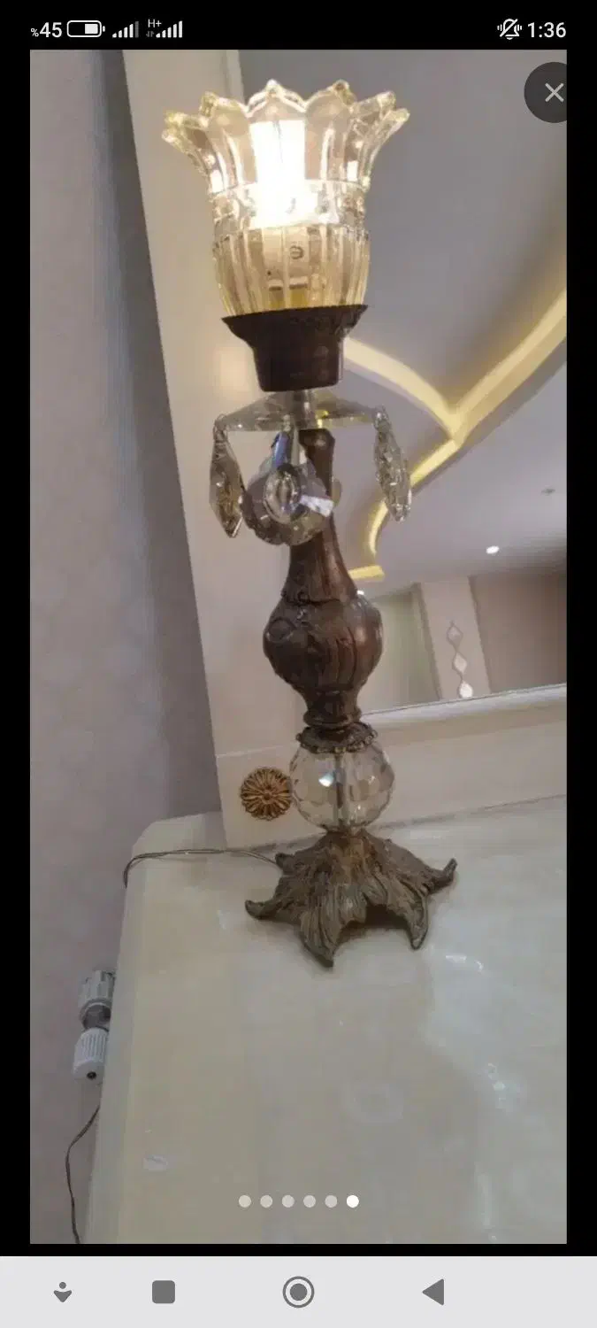 شمعدان برنجی|لوستر و چراغ آویز|قرچک, مهدیه|دیوار