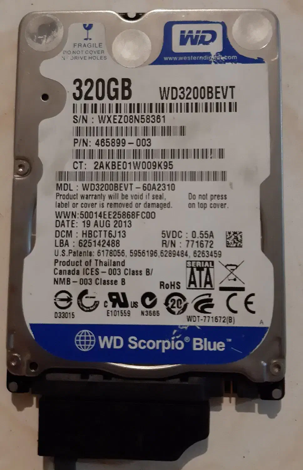 هارد وسترن آبی لپ تاپ|قطعات و لوازم جانبی رایانه|تهران, امیرآباد|دیوار