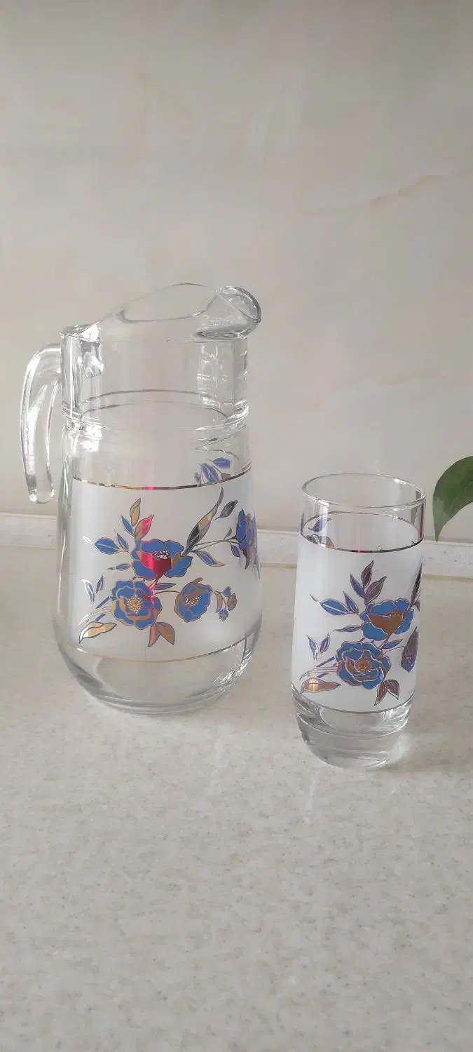 یک دست پارچ و لیوان ترک|ظروف سرو و پذیرایی|اراک, |دیوار