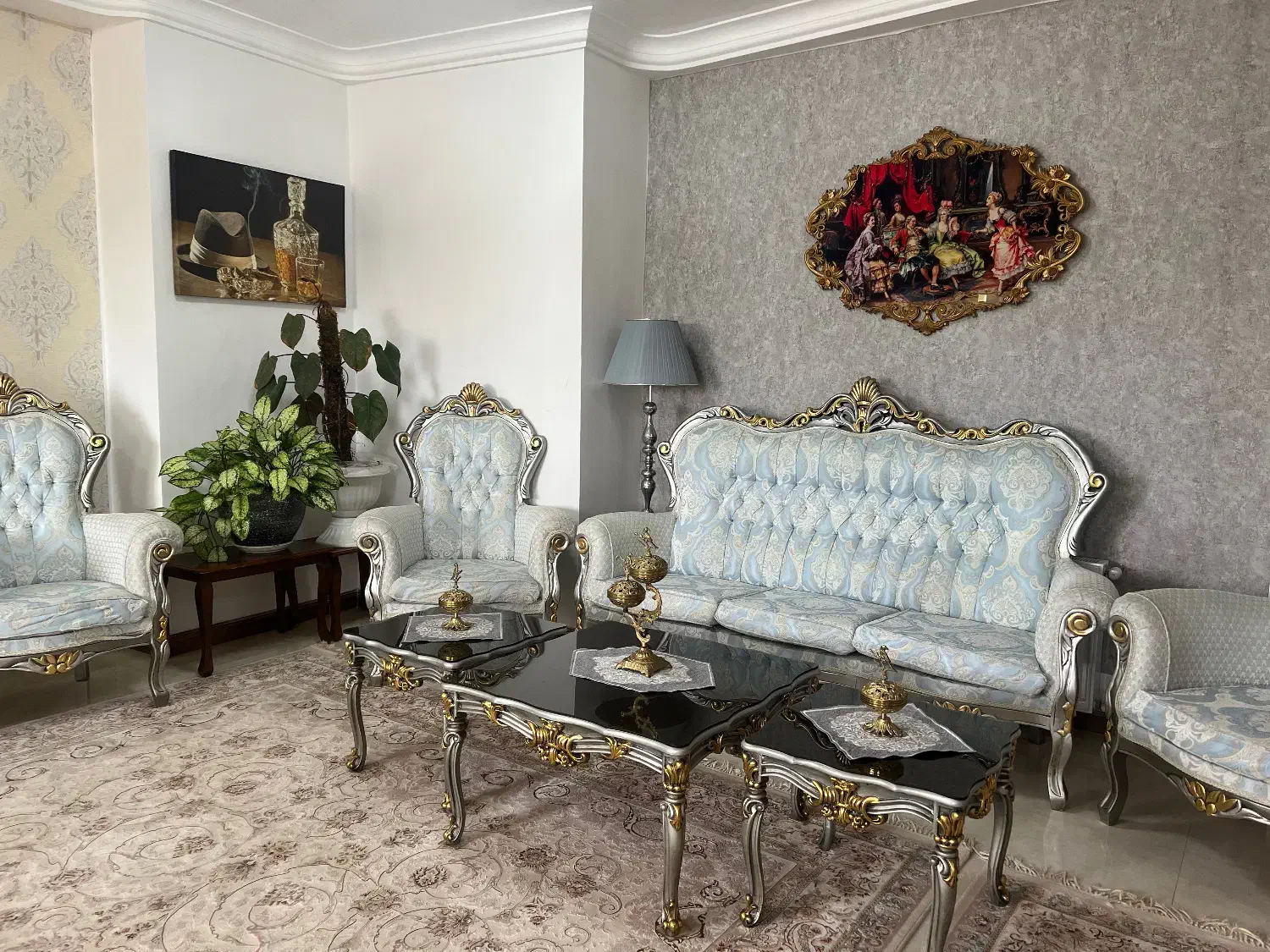 مبلمان استیل سلطنتی|مبلمان خانگی و میز عسلی|عباس‌آباد, |دیوار