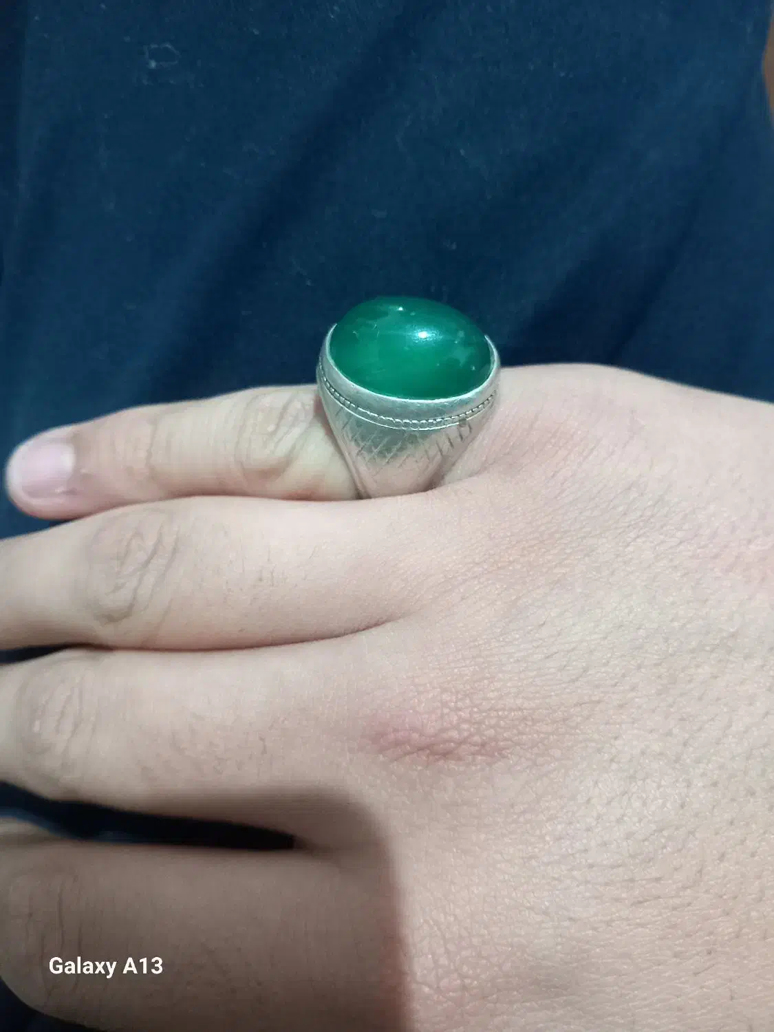 انگشتر عقیق سبز کهنه|جواهرات|خرم‌آباد, |دیوار