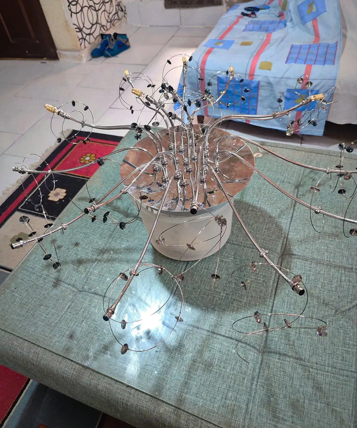 لوستر شاخه ای فلزی|لوستر و چراغ آویز|کرج, حیدرآباد|دیوار