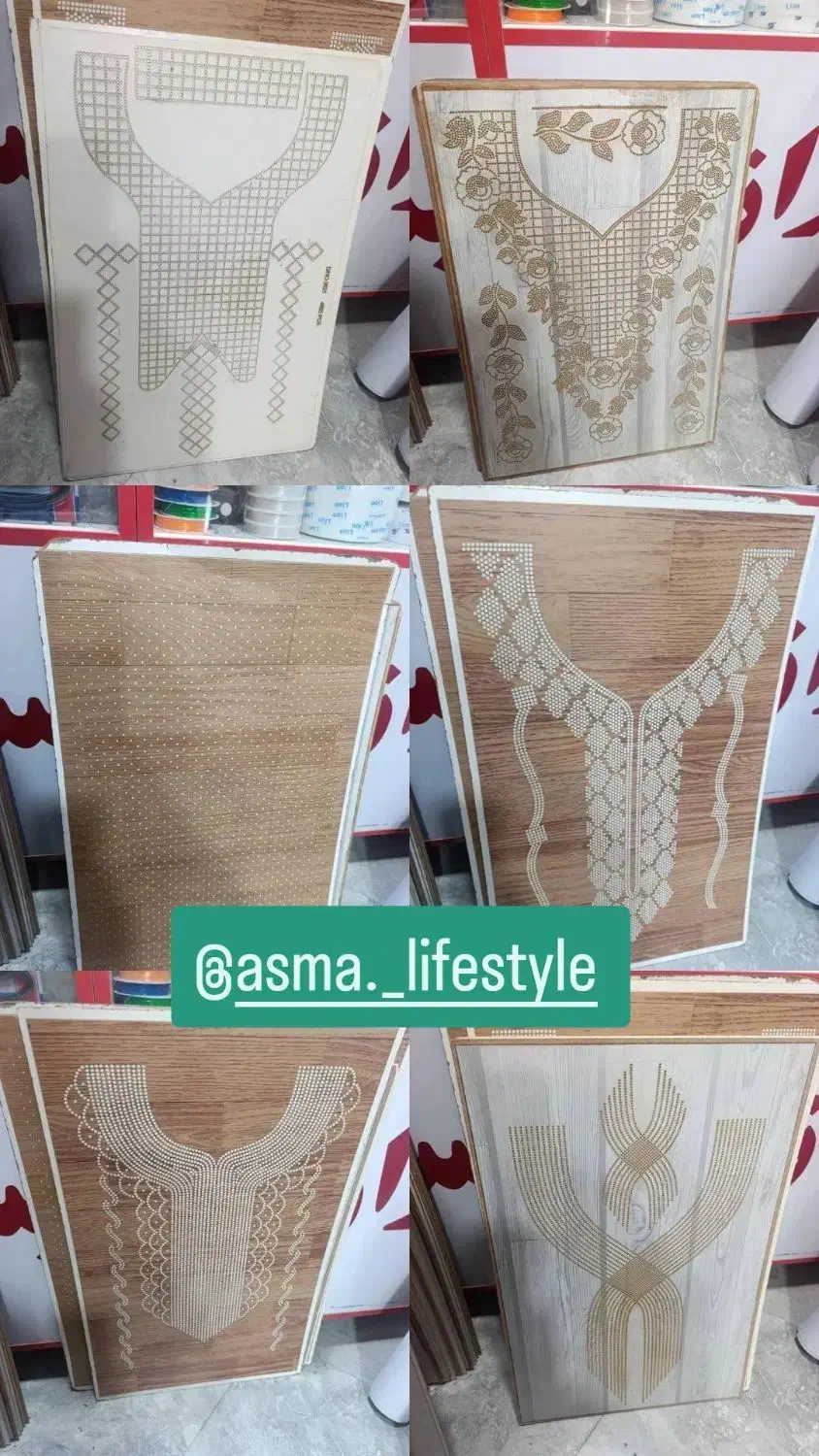 نگین کوبی و پرس لباس|لباس|آسمینون, |دیوار