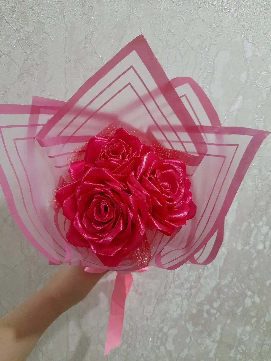 ۳شاخه گل روبانی|گل مصنوعی|اهر, |دیوار