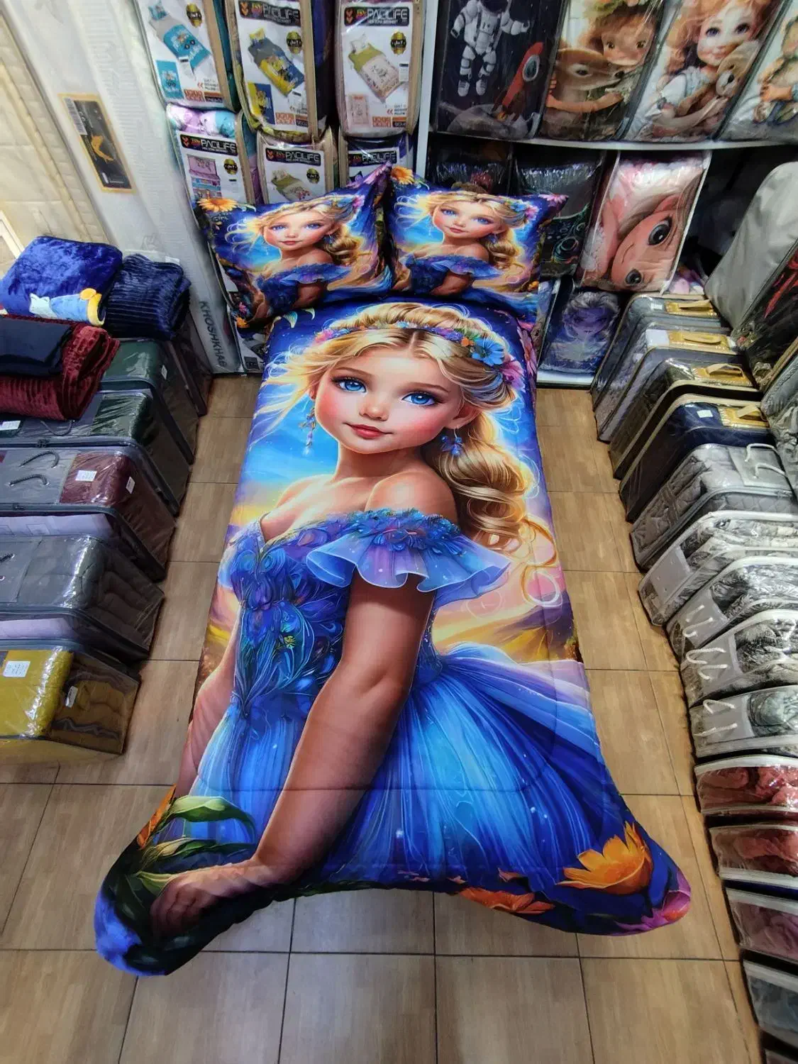 فروش روتختی پرنسس پکلایف شانل مخمل اصل|رختخواب، بالش، پتو|اهواز, گلستان|دیوار