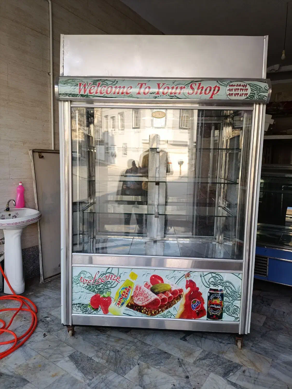 یخچال ویترینی تمام استیل موتور پلم در ماهدشت|فروشگاه و مغازه|کرج, شهرک نهال و بذر|دیوار