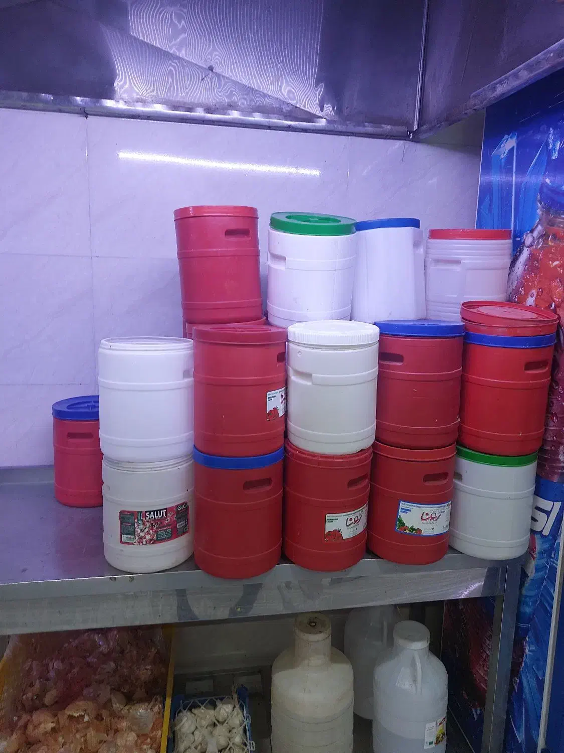 دبه سس سالم و تمیز|ظروف نگهدارنده، پلاستیکی، یکبارمصرف|مشهد, نیروی هوایی|دیوار