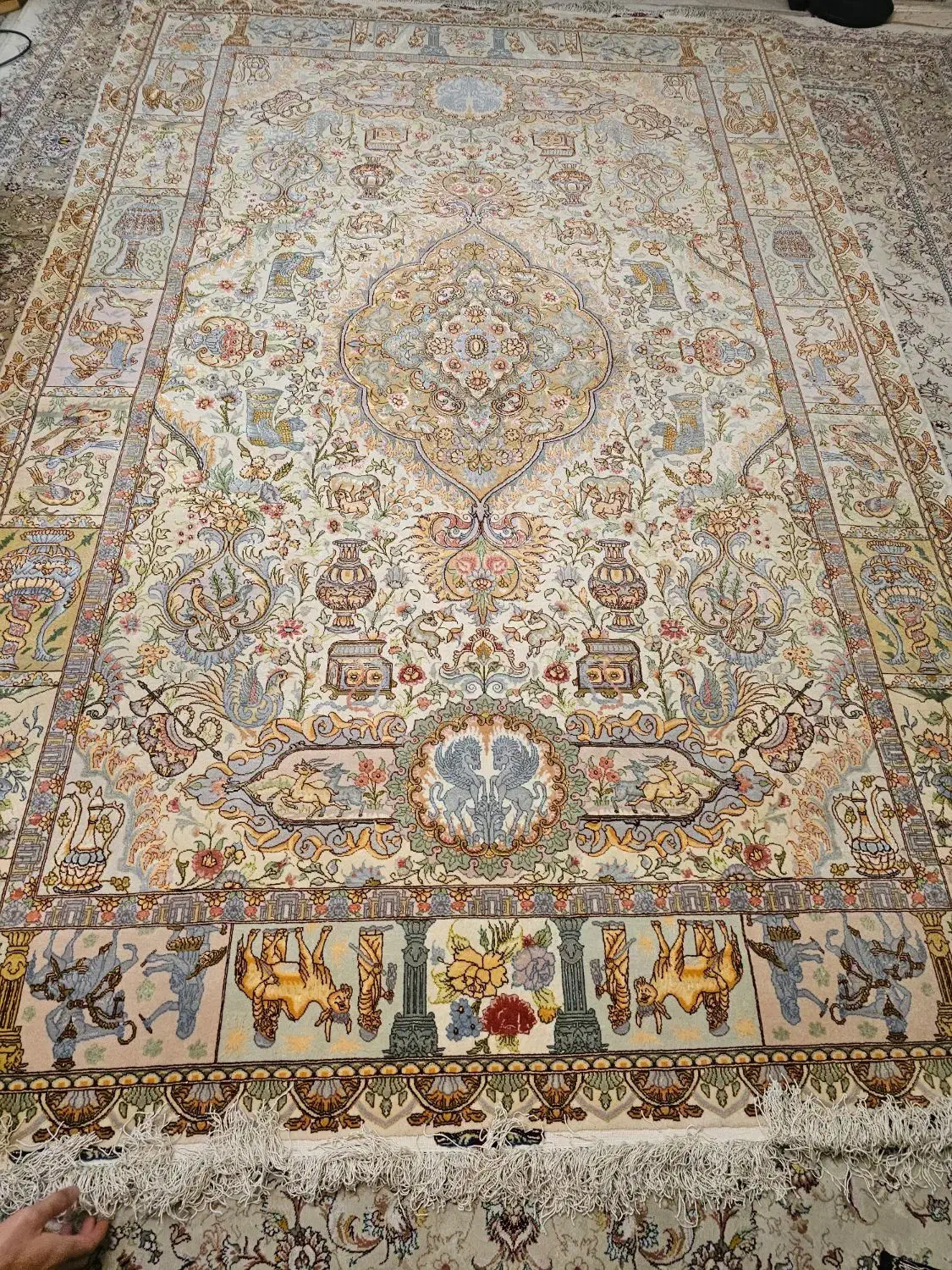 فرش دستباف ابریشم 55رج نامی|فرش|تهران, فردوس|دیوار