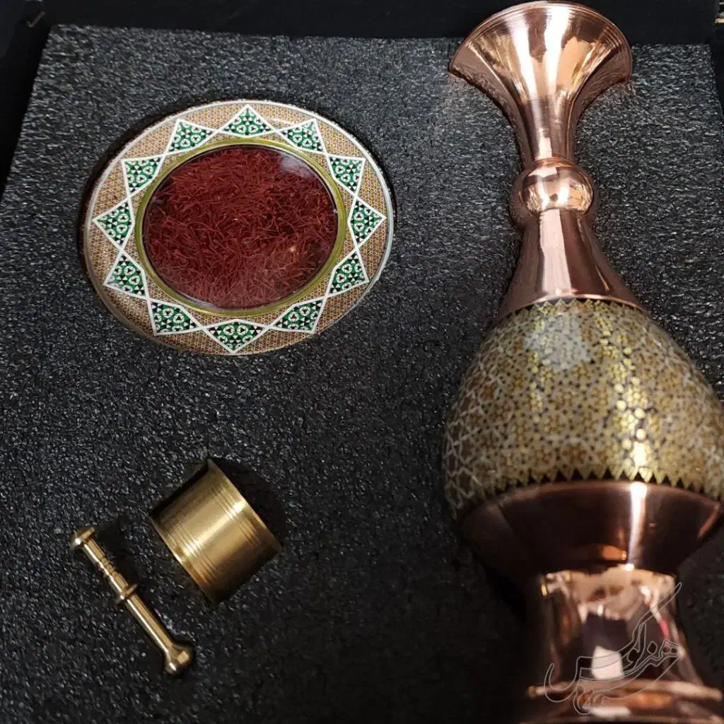 گلدان خاتم اعلا به همراه زعفران ممتاز خراسان|صنایع دستی و سایر لوازم تزئینی|تهران, جوادیه|دیوار