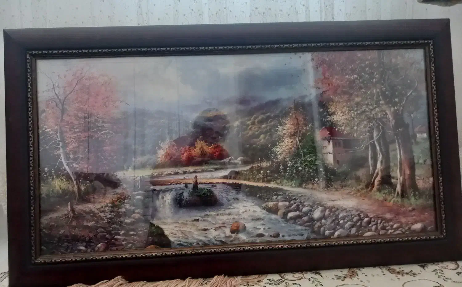 تابلو دیواری بزرگ عکس طبیعت با ساعت دیواری|تابلو، نقاشی، عکس|مشهد, رضاشهر|دیوار