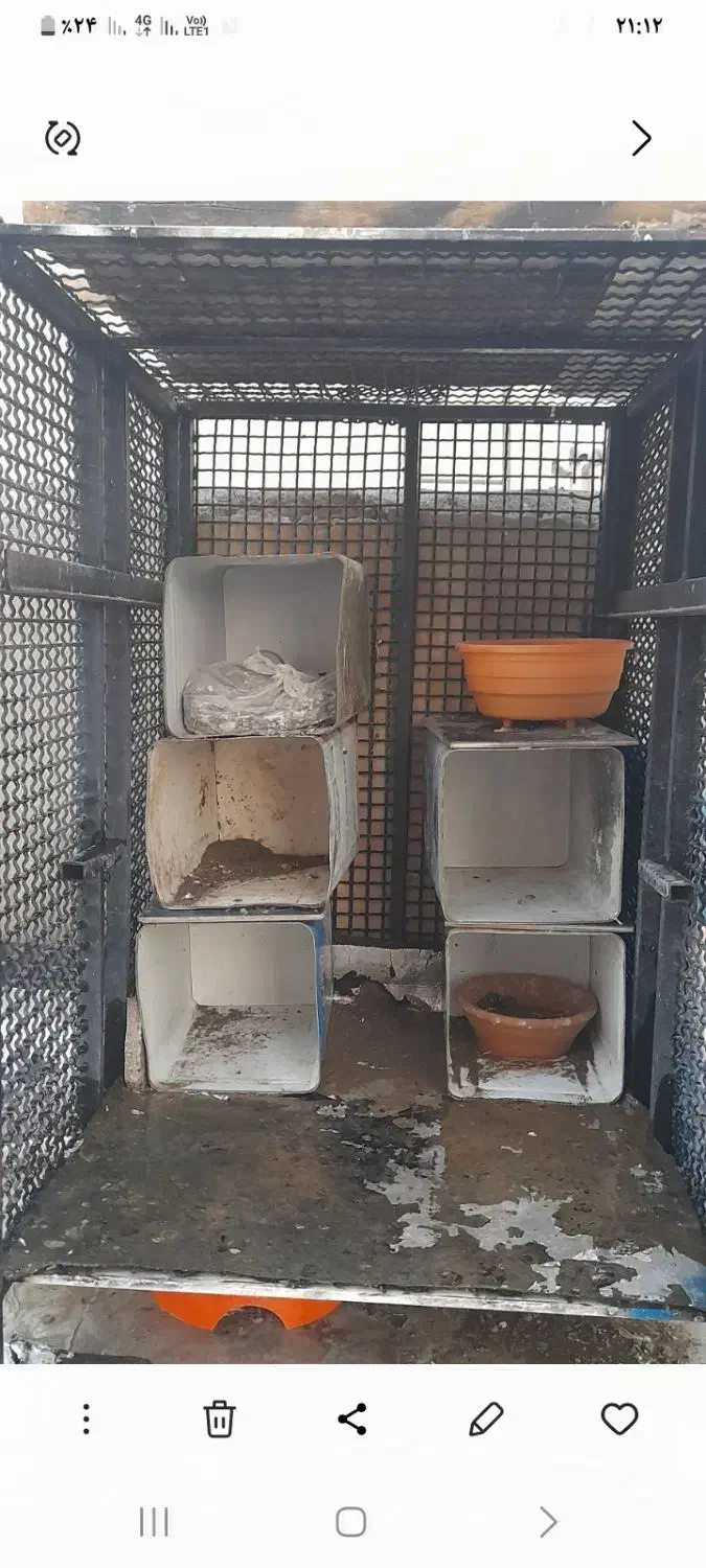 فروش قفس آهنی بزرگ،دست ساز.سفارشی.|لوازم جانبی حیوانات|شاهین‌شهر, شهرک پردیس|دیوار