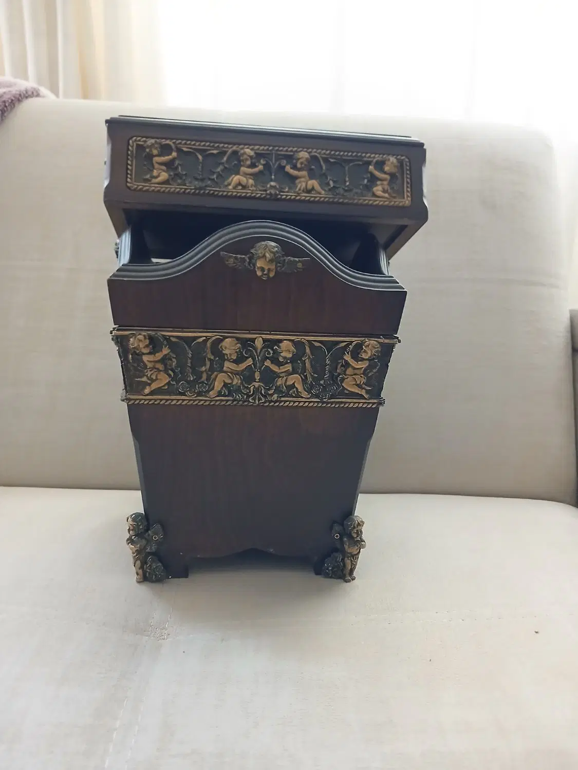ست سطل و جا دستمال چوبی طرح فرشته|صنایع دستی و سایر لوازم تزئینی|تهران, شهرک خرازی|دیوار