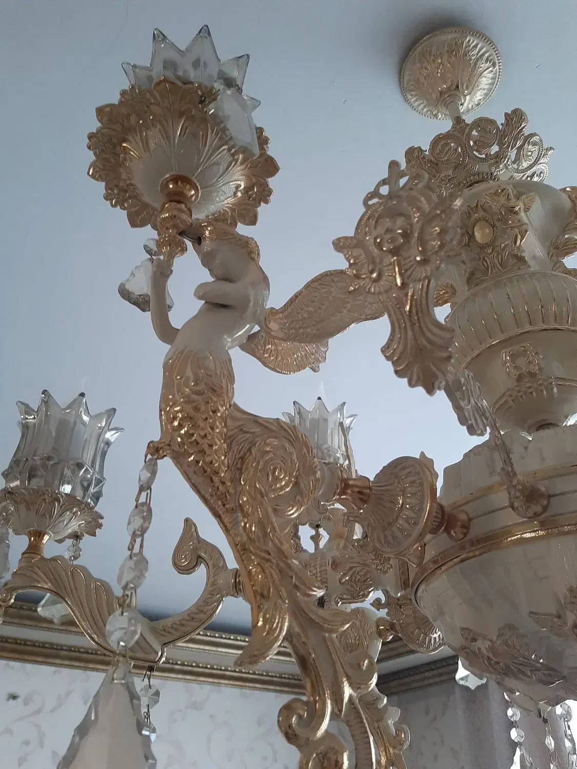 لوستر برنز کاملا نو و سالم دو عدد جفت|لوستر و چراغ آویز|ماهدشت, |دیوار