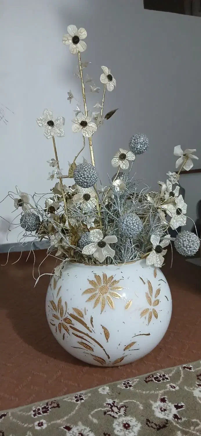 گل مصنوعی همراه گلدان|گل مصنوعی|قم, نیروگاه|دیوار