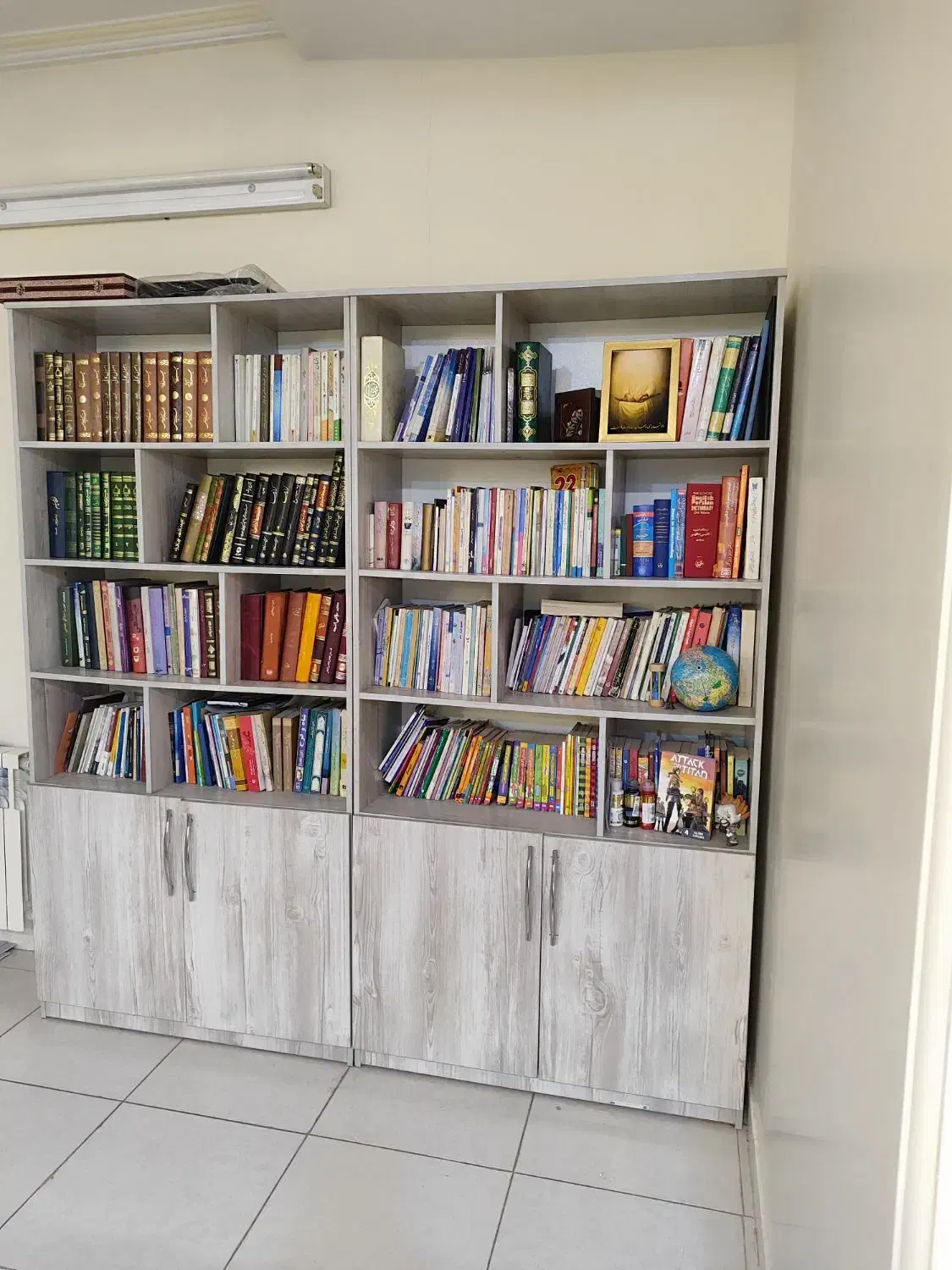 کتابخانه دو تیکه|کتابخانه، شلف، قفسه‌های دیواری|تهران, ابوذر|دیوار