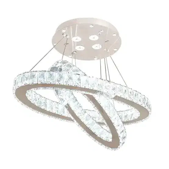 لوستر ۲ حلقه ledسفید یخی|لوستر و چراغ آویز|اصفهان, مهدی آباد|دیوار