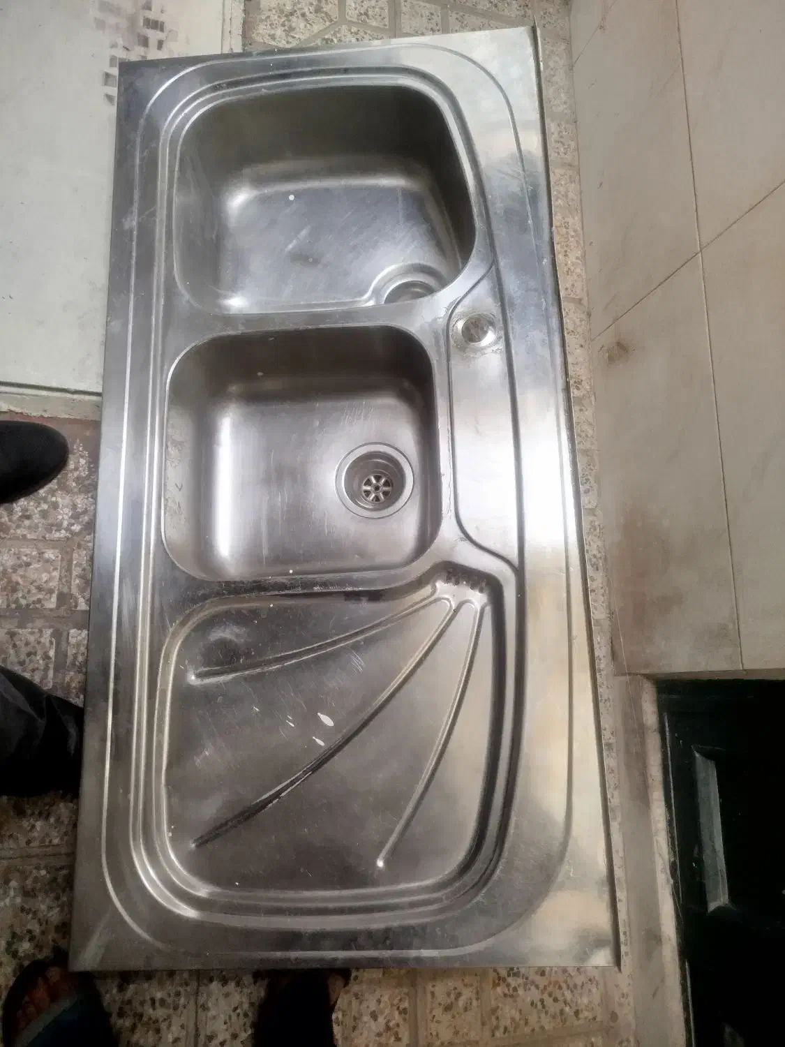 سینک سینی راست دو لگن اخوان عرض 60 در حد آکبند|مصالح و تجهیزات ساختمان|تهران, فلاح|دیوار