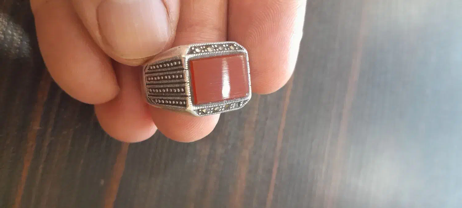 انگشتر نقره عقیق|جواهرات|بهبهان, |دیوار