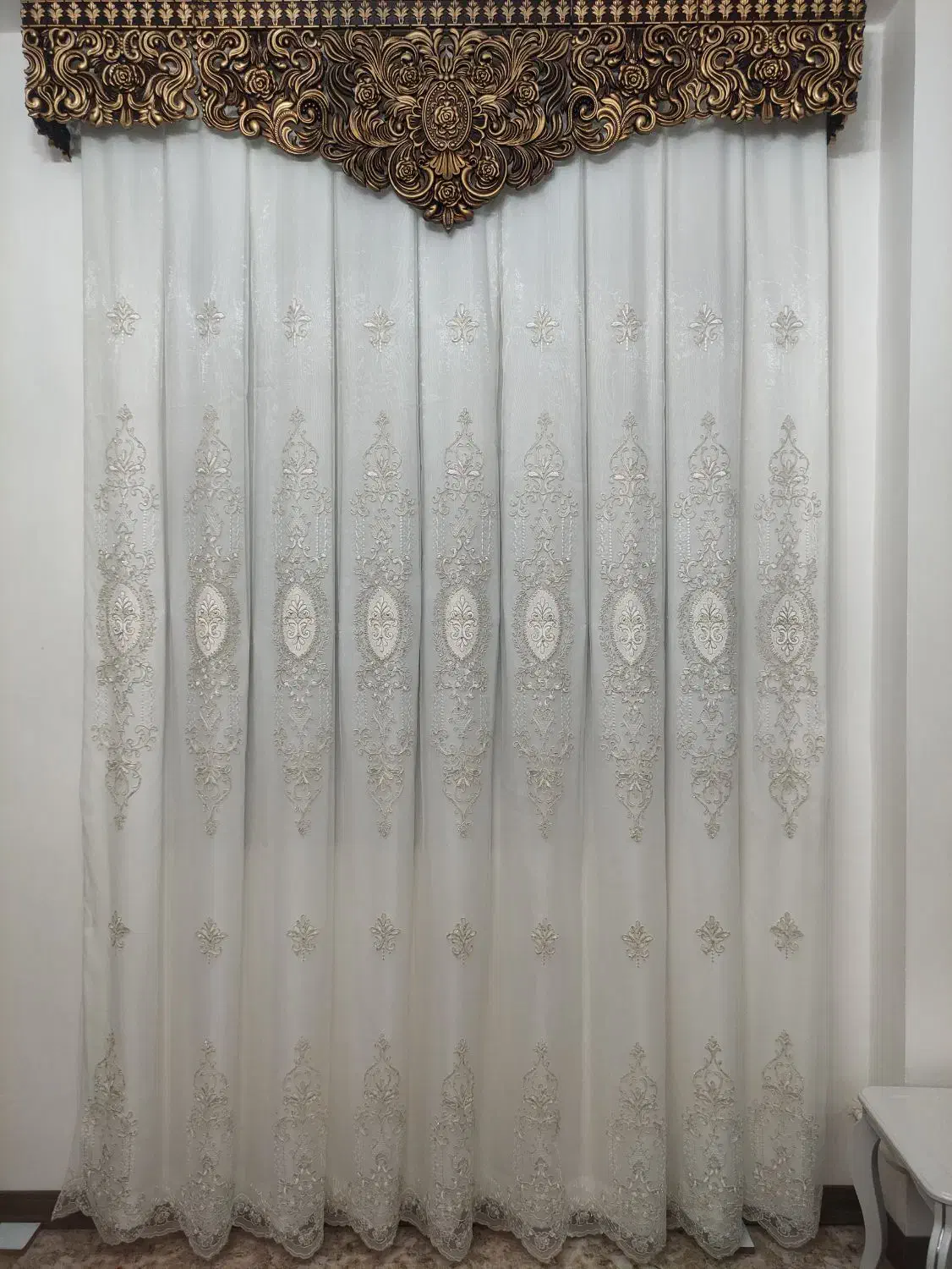 فروش پرده خامه دوزی شده با کتیبه|پرده، رانر، رومیزی|آستانه اشرفیه, |دیوار