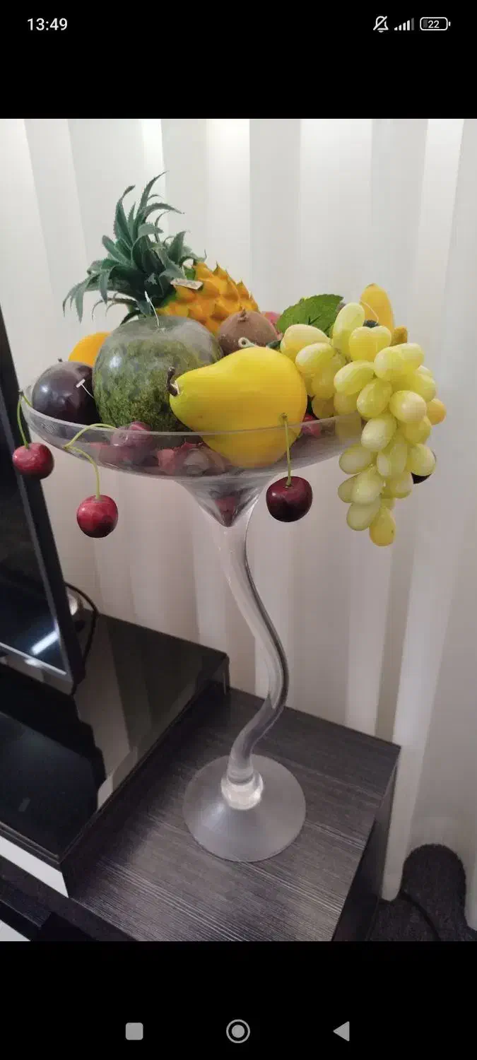 جام میوه بلور+میوه های مصنوعی|گل مصنوعی|قم, هفت تیر|دیوار