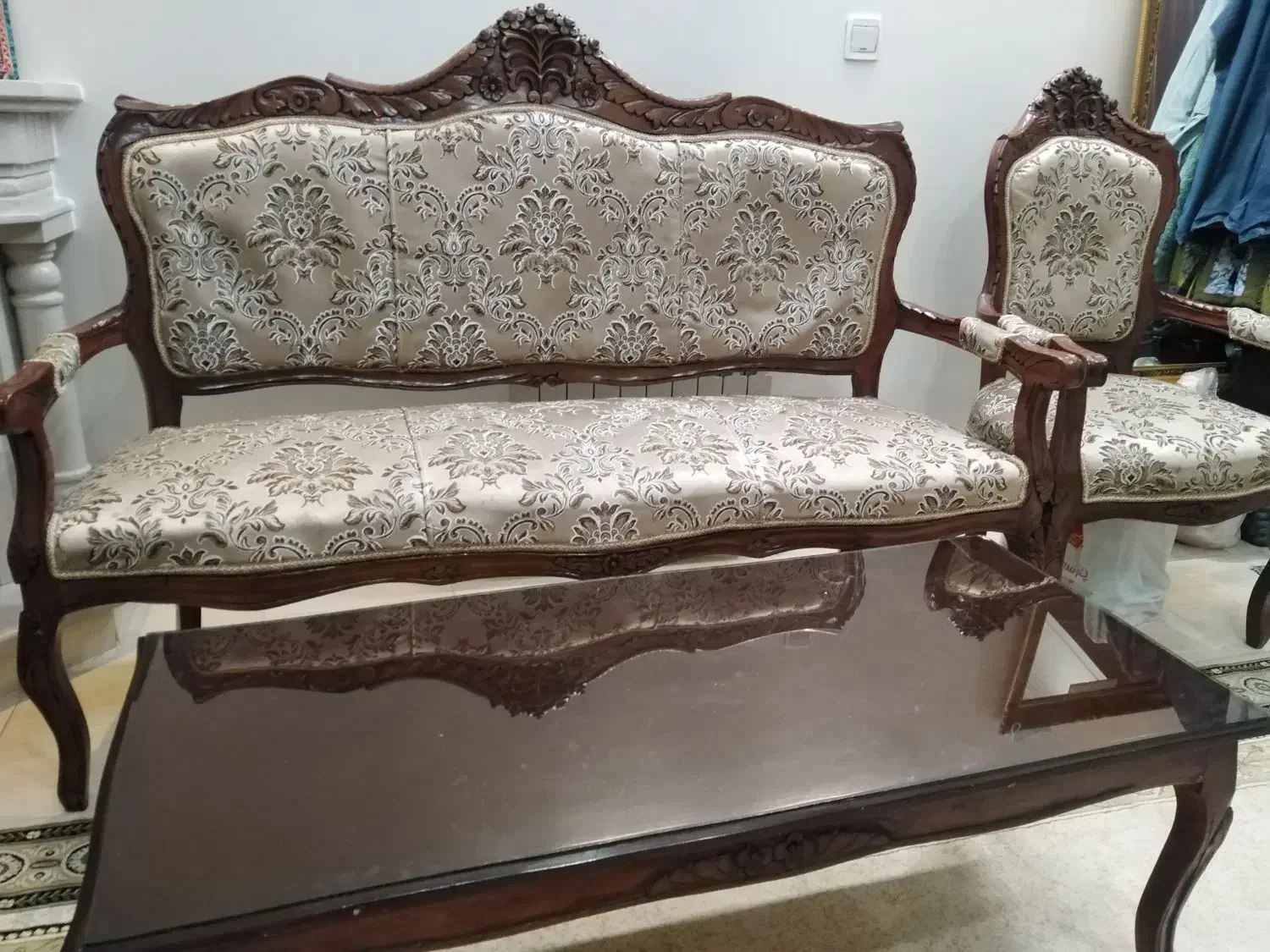 مبل ۷ نفره جنس چوب گردو|مبلمان خانگی و میز عسلی|تهران, افسریه جنوبی|دیوار