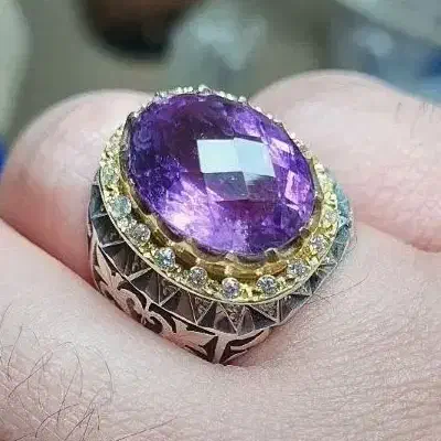 انگشتر نقره آمیتیس دستساز|جواهرات|اراک, |دیوار