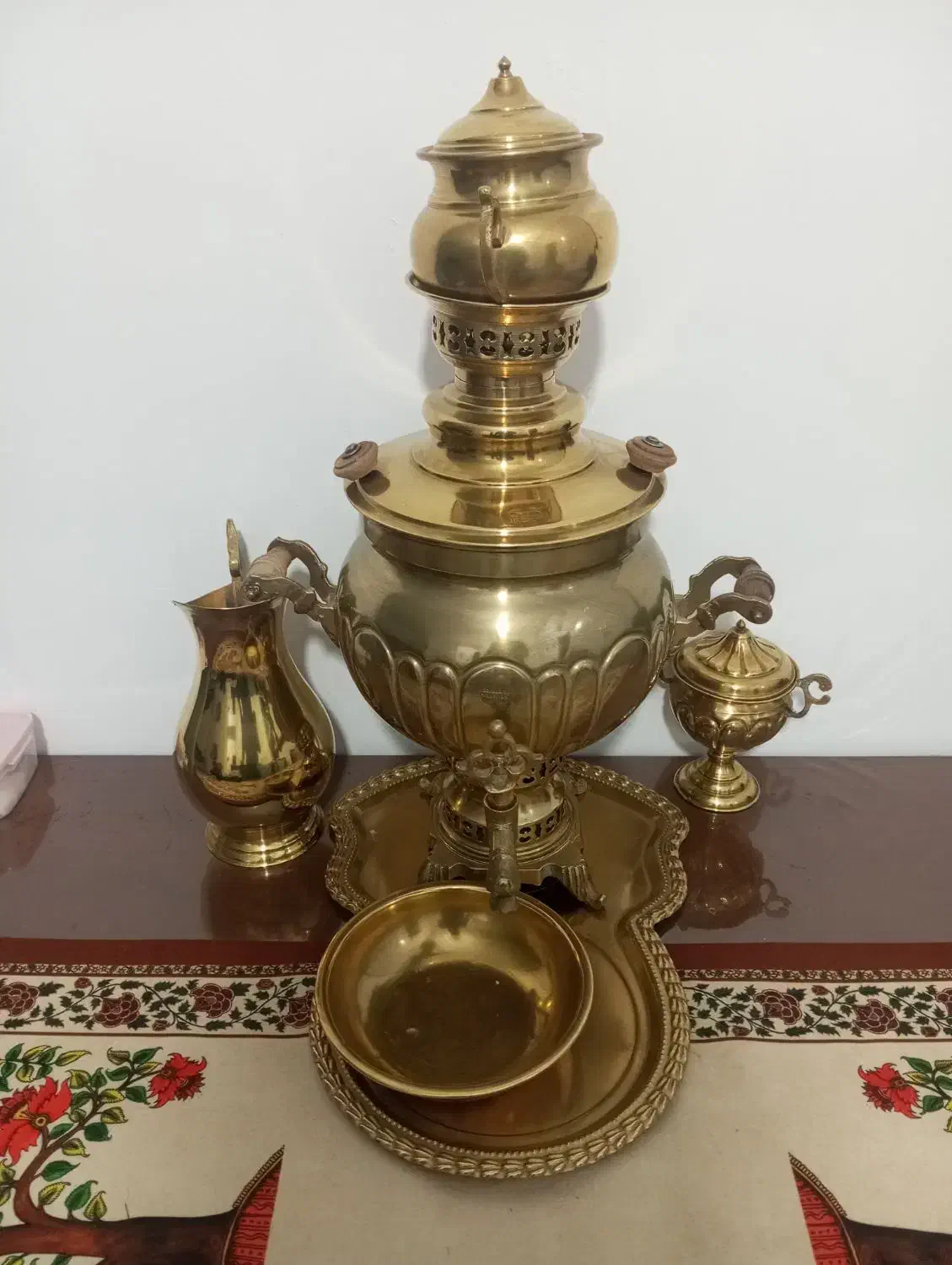 سماور برنز ذغالی|سماور، چای‌ساز، قهوه‌ساز|خوی, |دیوار