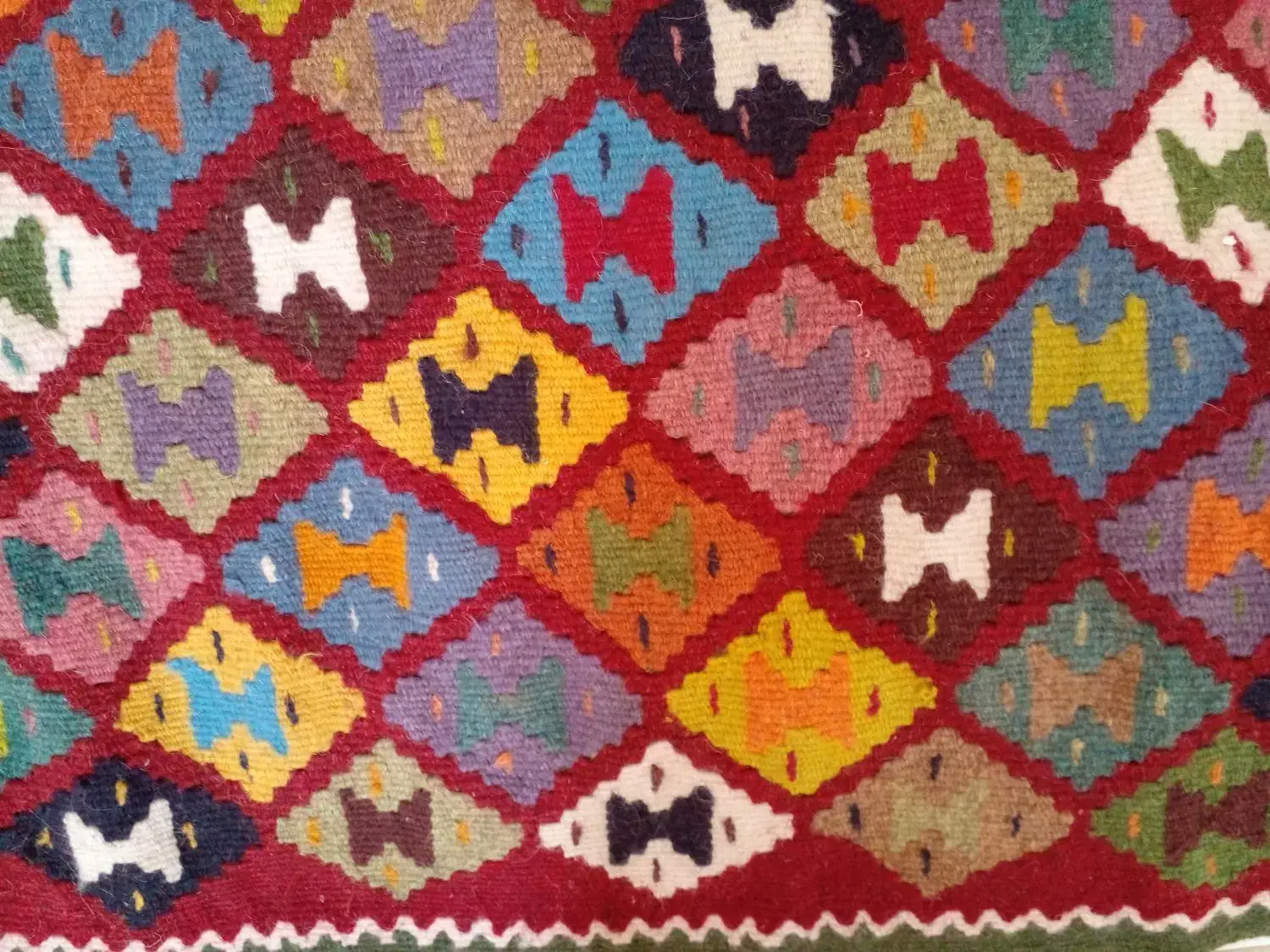 گلیم سنتی کاملا سالم|گلیم، جاجیم، گبه|کرمانشاه, |دیوار