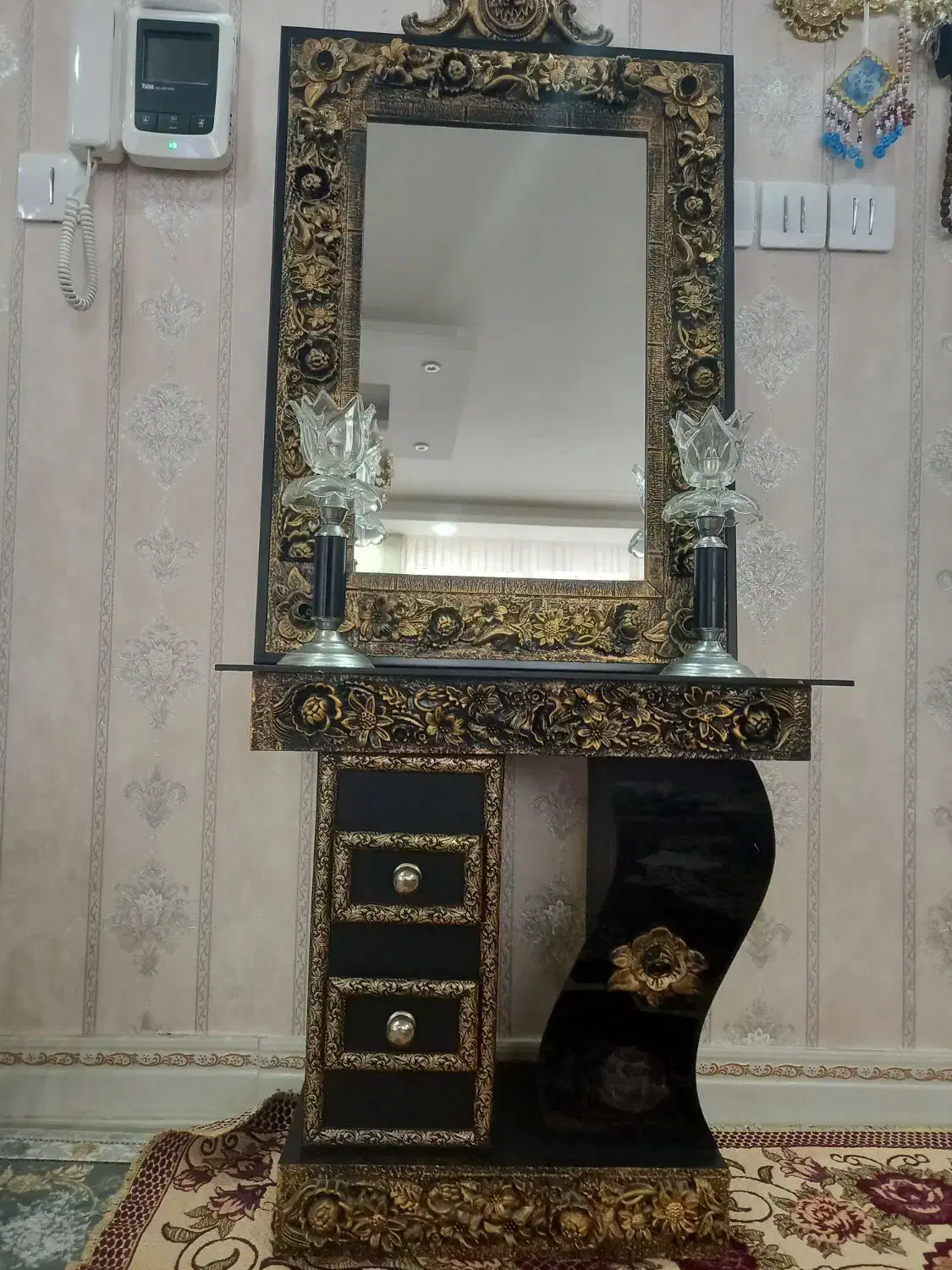 آینه شمعدان|آینه|اردبیل, |دیوار