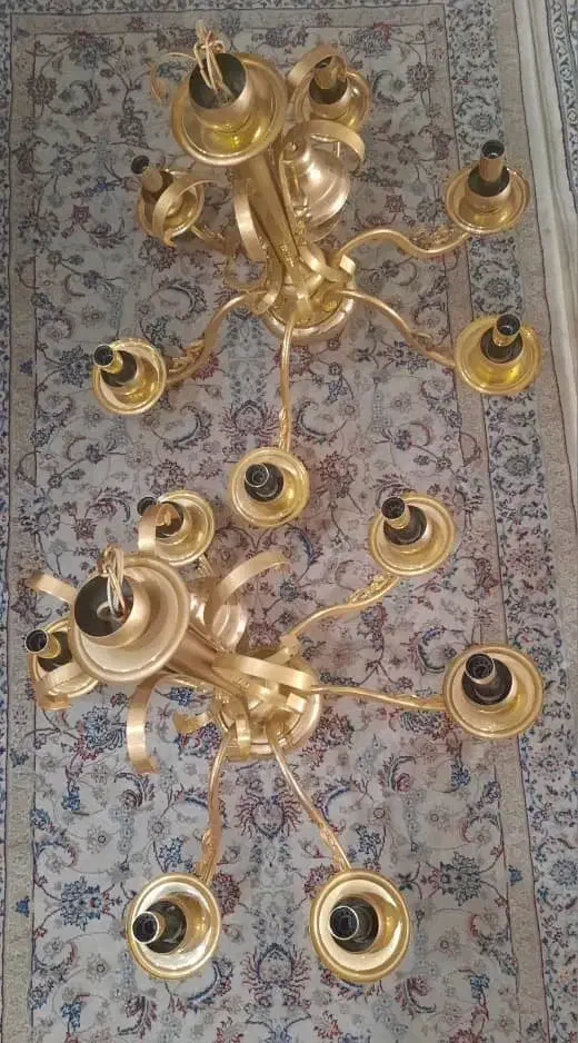 برنز فرانسوی|لوستر و چراغ آویز|کرج, باغستان|دیوار