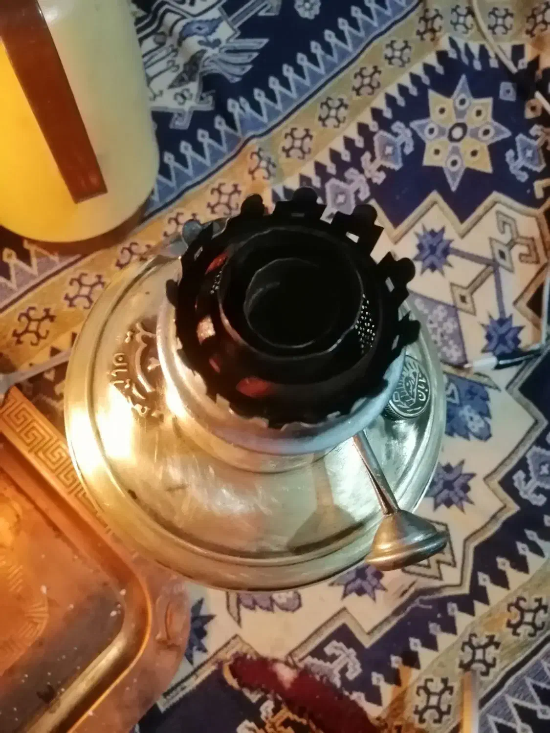 چراغ گردسوز یا لمپا|کلکسیون اشیاء عتیقه|گرگان, |دیوار