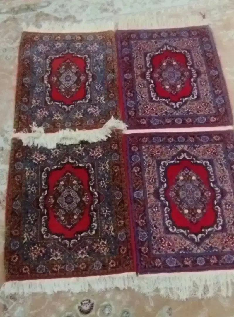 دو جفت قالی دستباف پشتی|فرش|اراک, |دیوار