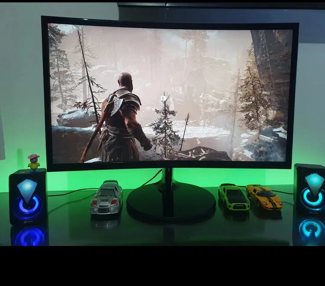 مانیتور خمیده سامسونگ  ۲۴ اینچ Full HD 75Hz|رایانه رومیزی|همدان, |دیوار