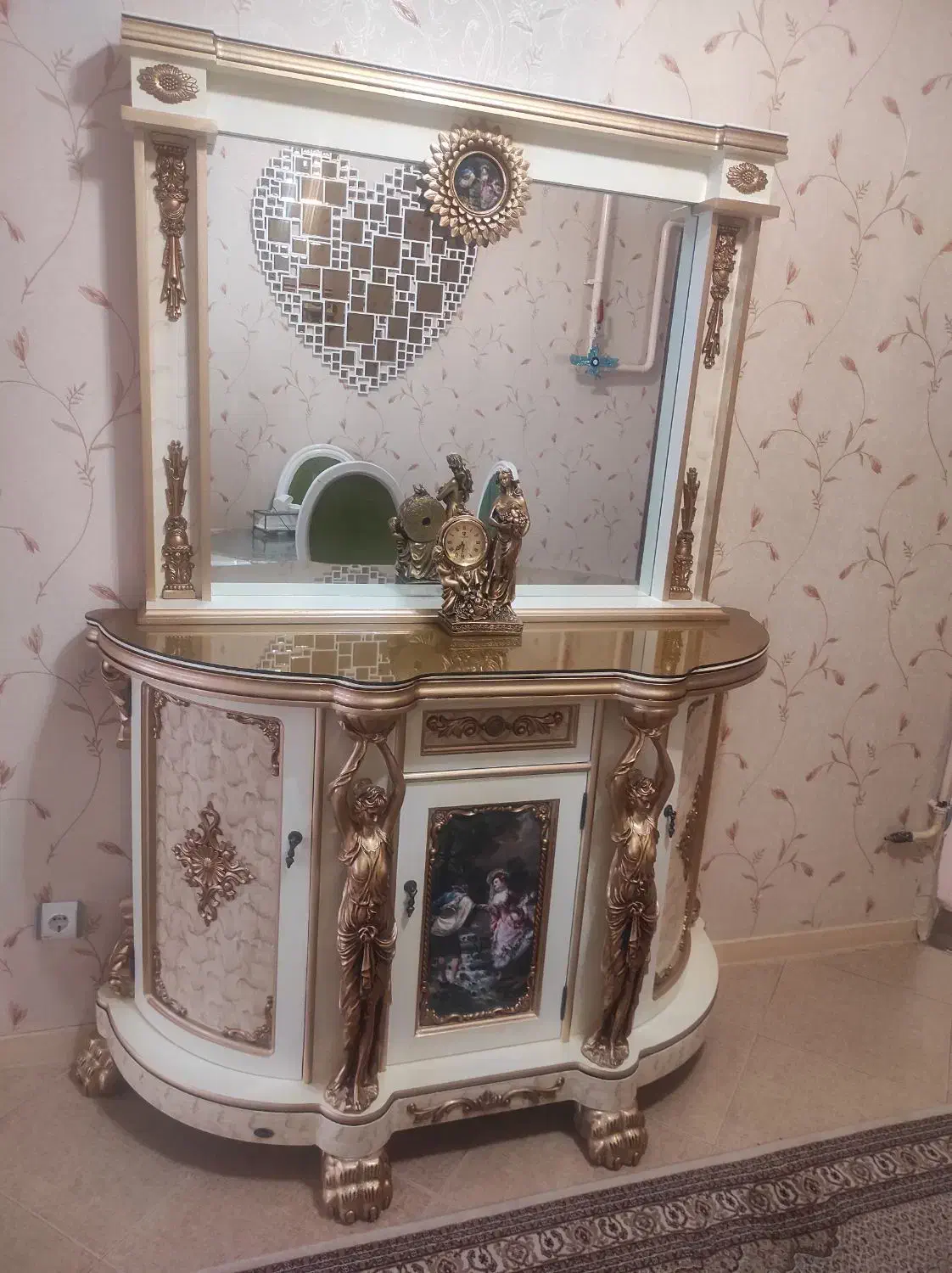 آینه کنسول|بوفه، ویترین، کنسول|تبریز, |دیوار