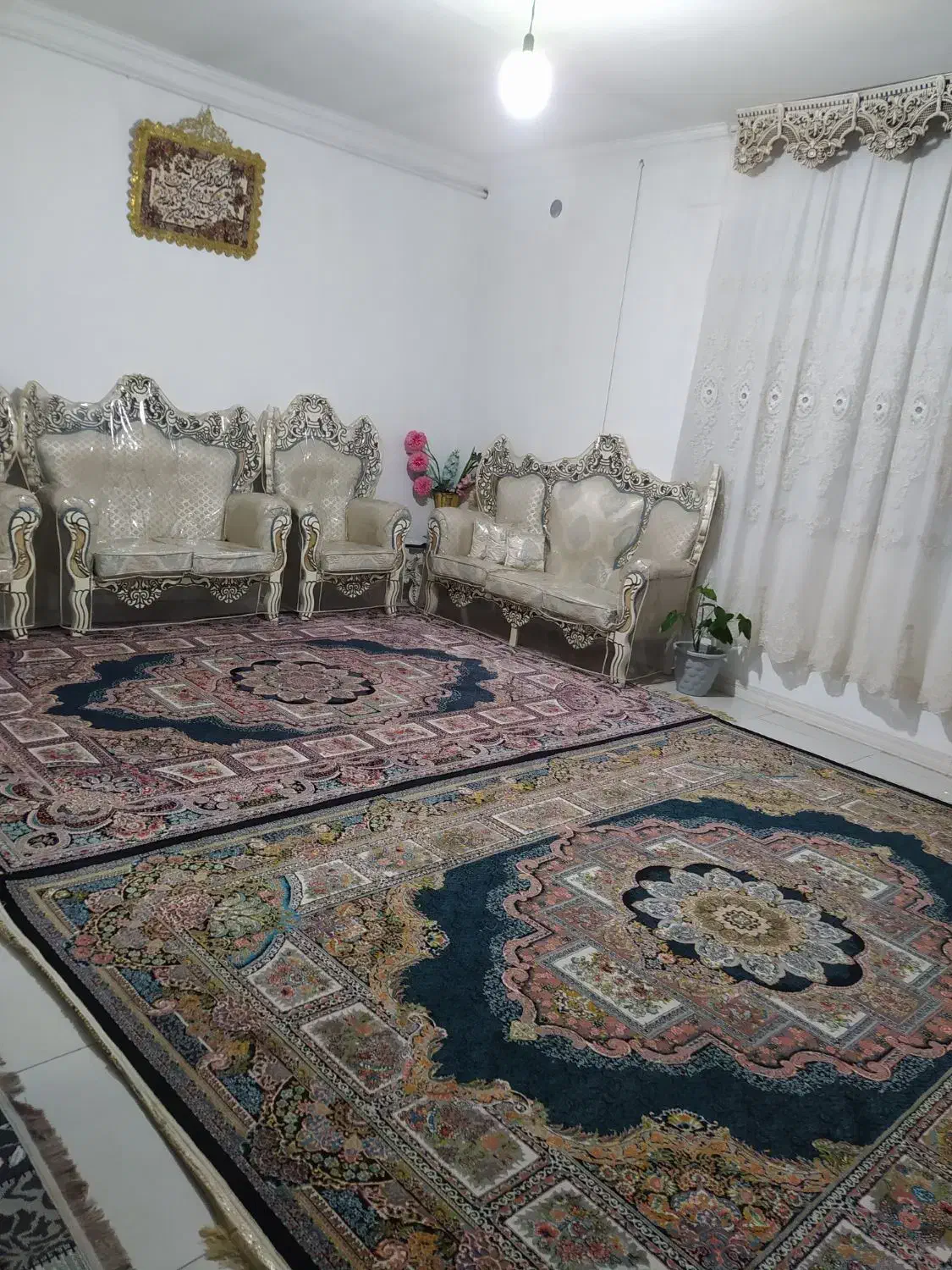 فرش نوه متری سالم تمیز در حد نو|فرش|بهارستان, |دیوار