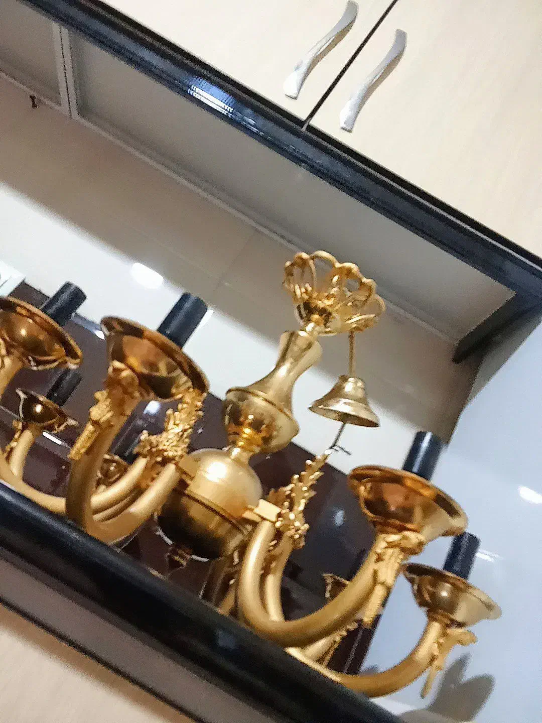 لوستر برنز قدیمی فروشی|لوستر و چراغ آویز|تاکستان, |دیوار