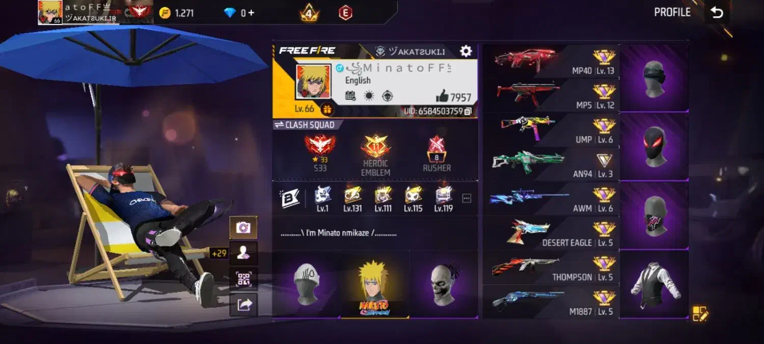 اکانت گاد قدیمی فری فایر ۶۷|کنسول، بازی ویدئویی و آنلاین|سیلوانه, |دیوار