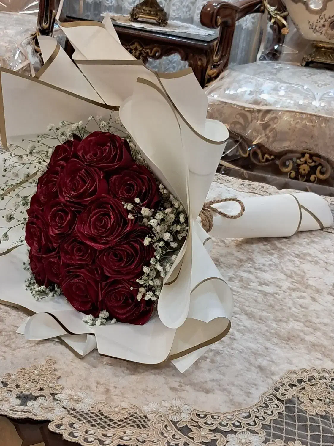 دسته گل روبانی|گل مصنوعی|اردبیل, |دیوار